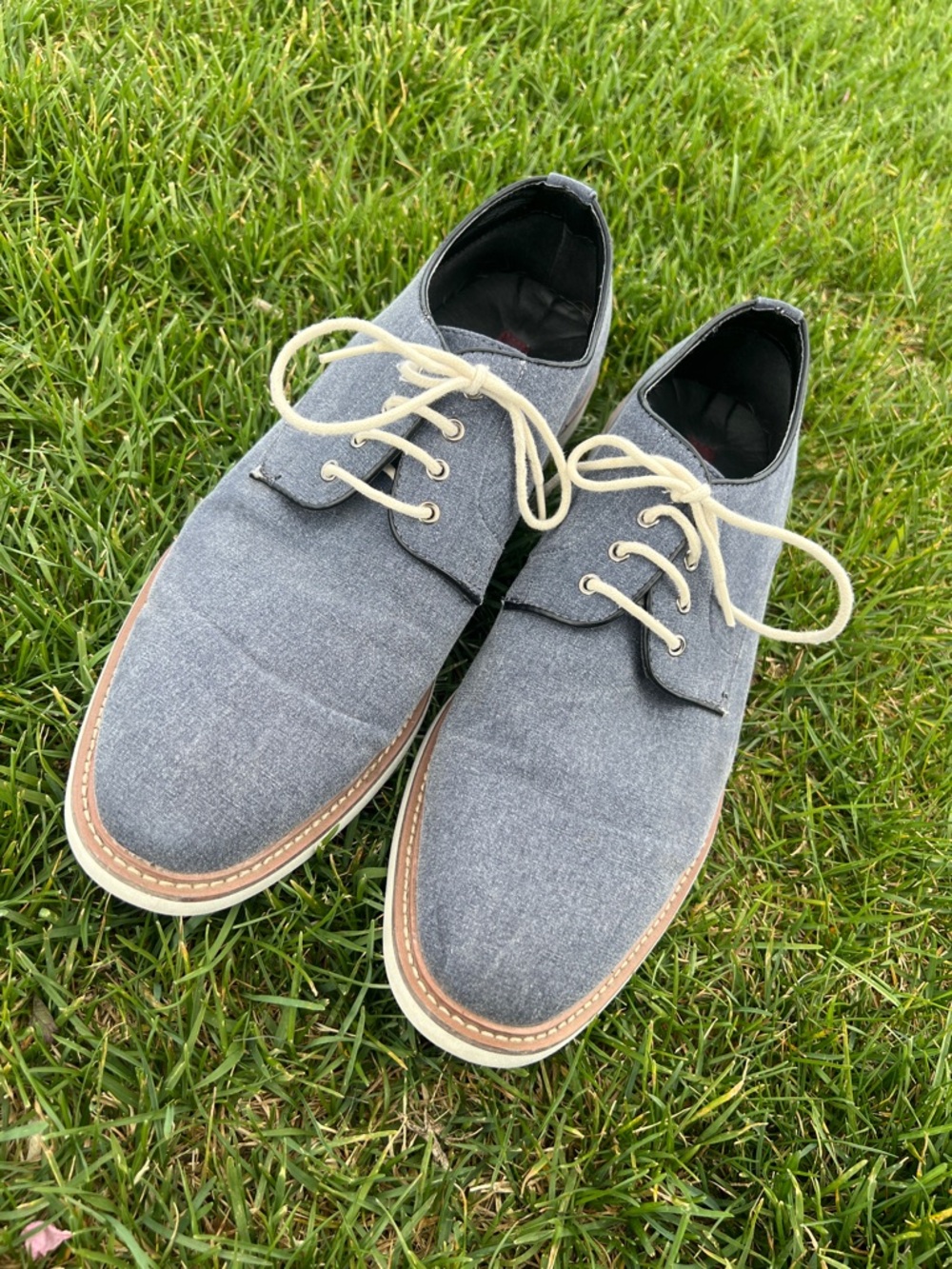Men's Gordon Rush blue Canvas Derby Shoes size 10.5